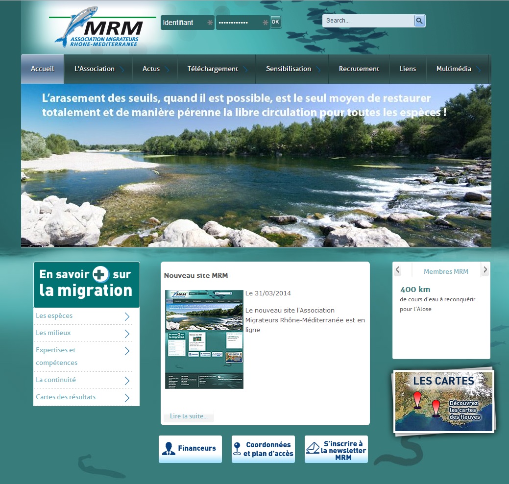 L’association Migrateurs Rhône Méditerranée a mis en ligne son nouveau site internet